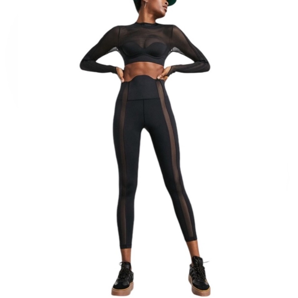 Adidas x Ivy Park Sheer Mesh Panel Leggings Size XS